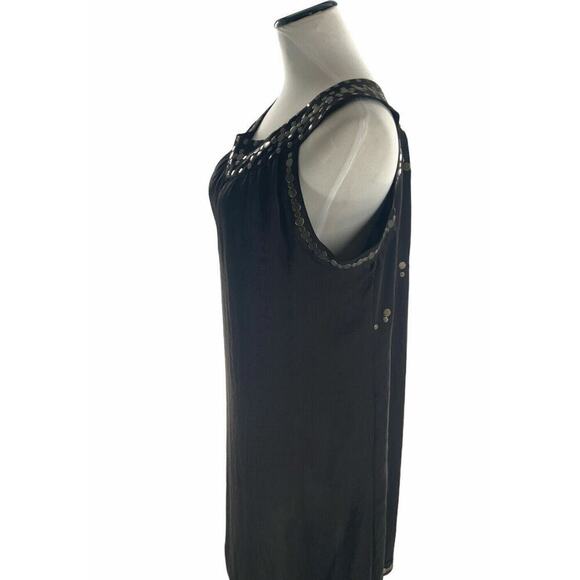 Alfani Midi Dress Women Sz 14 Relaxed A-Line Beaded Crew Neck Sleeveless Casual - Picture 2 of 15